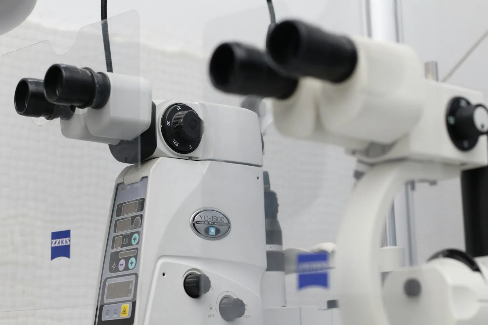 Illustrative photograph of a professional clinical setting accompanying information about Eyelid Surgery