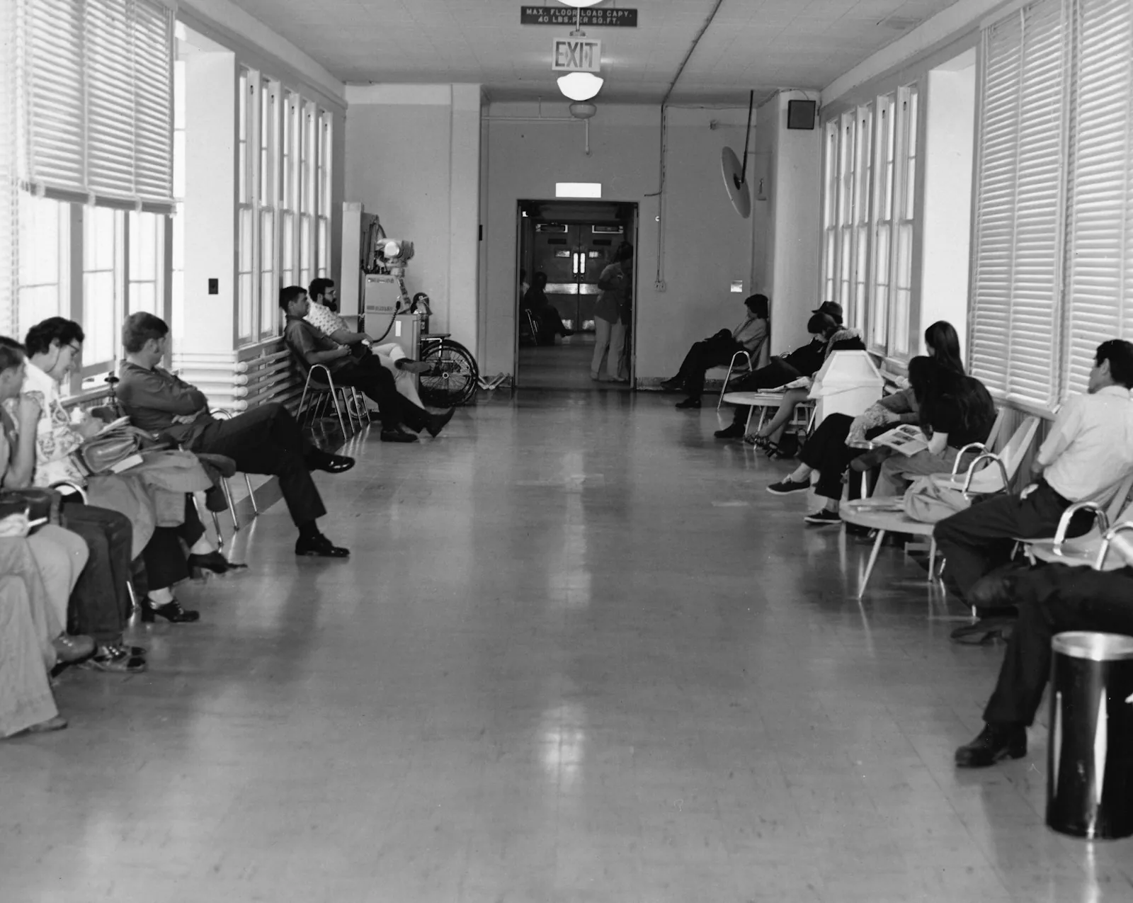 A local waiting room, illustrating arranging who will review you at home.