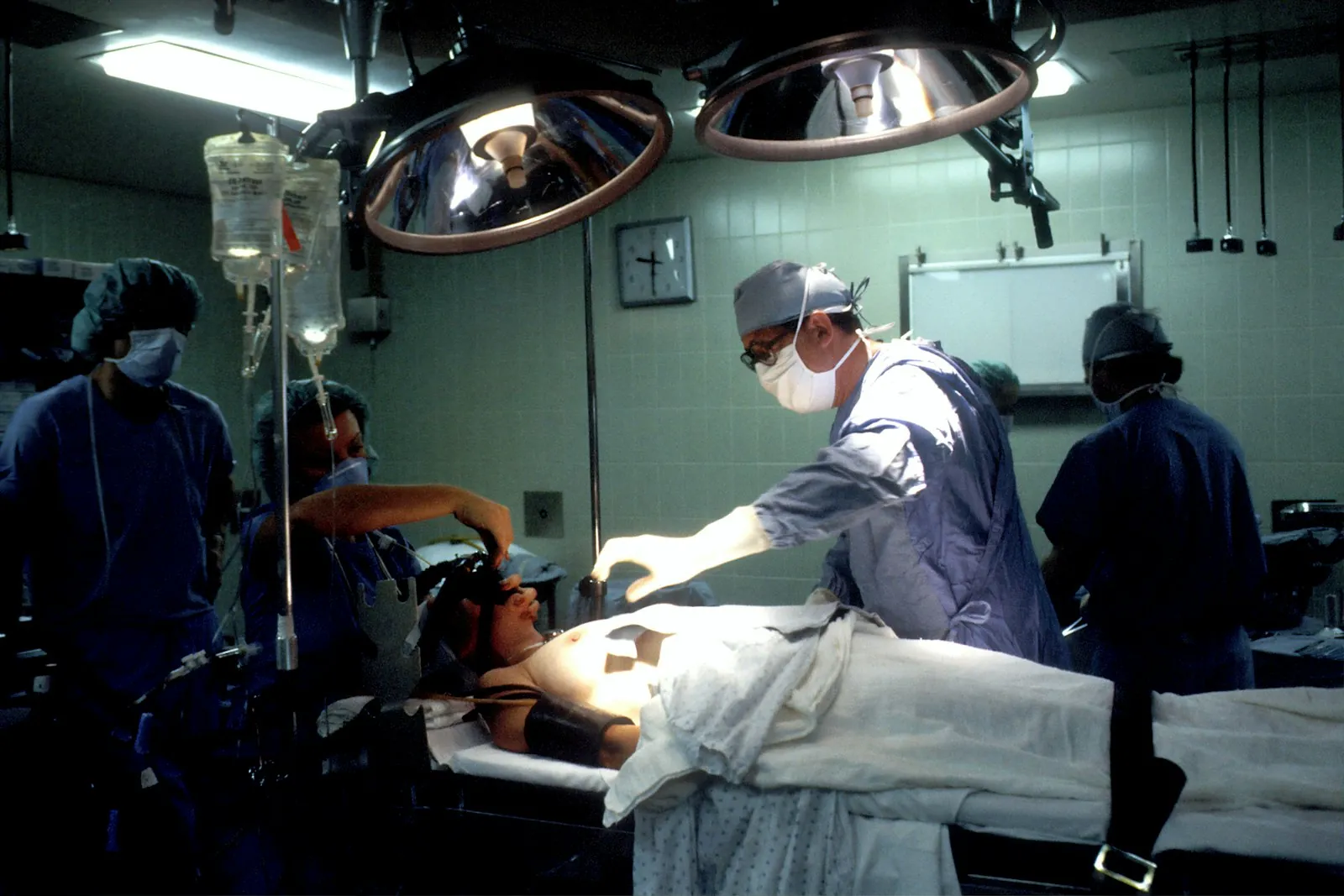 An empty operating theatre, illustrating where the procedure is carried out.