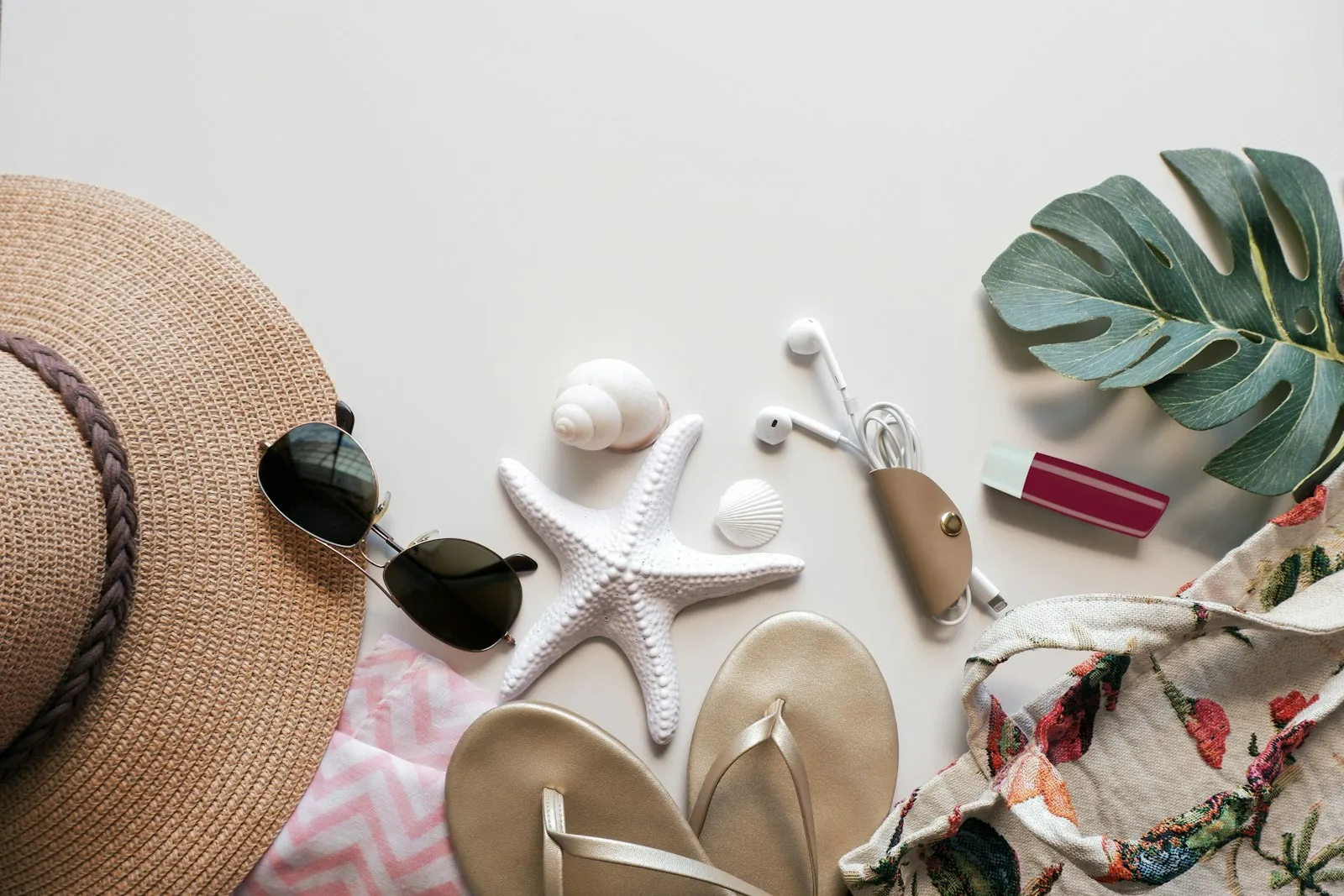 Sun protection items, illustrating shielding healing skin from ultraviolet light.