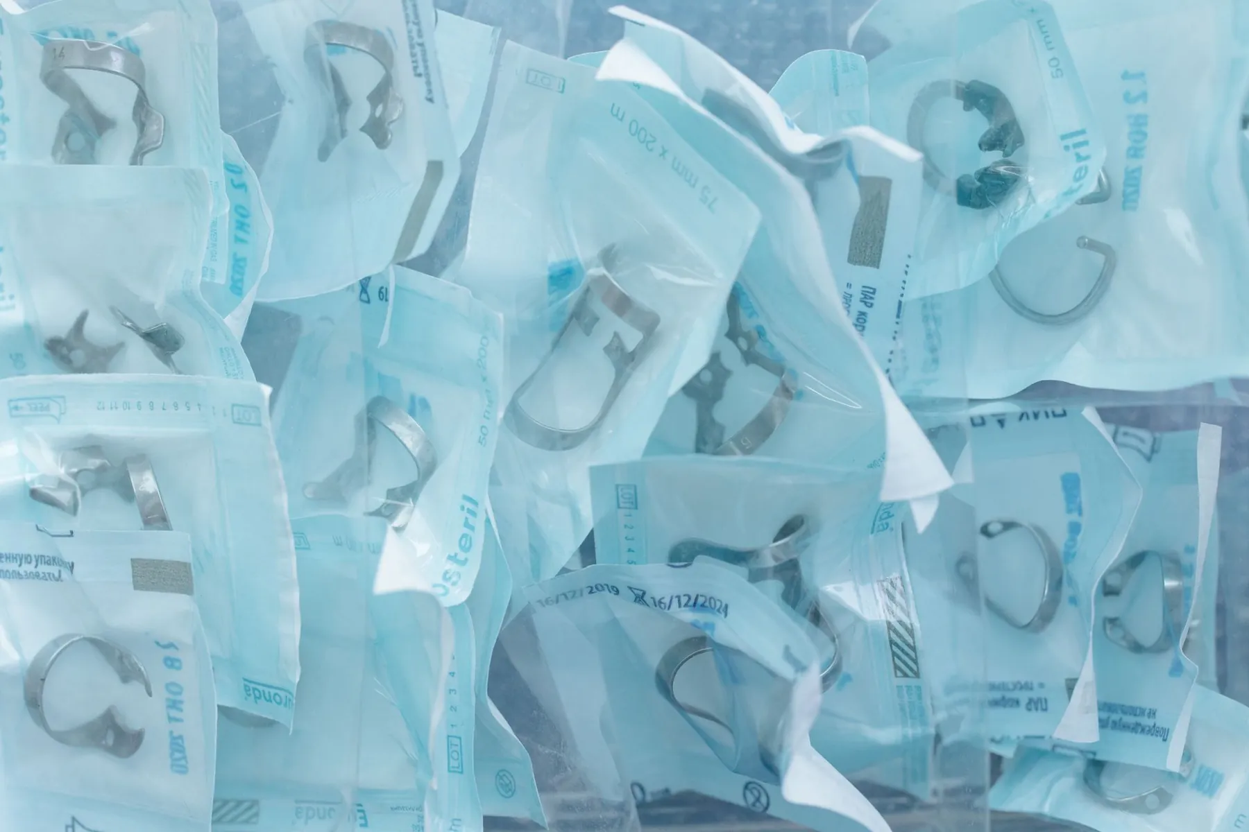Sealed medical packaging, illustrating implants as regulated devices.
