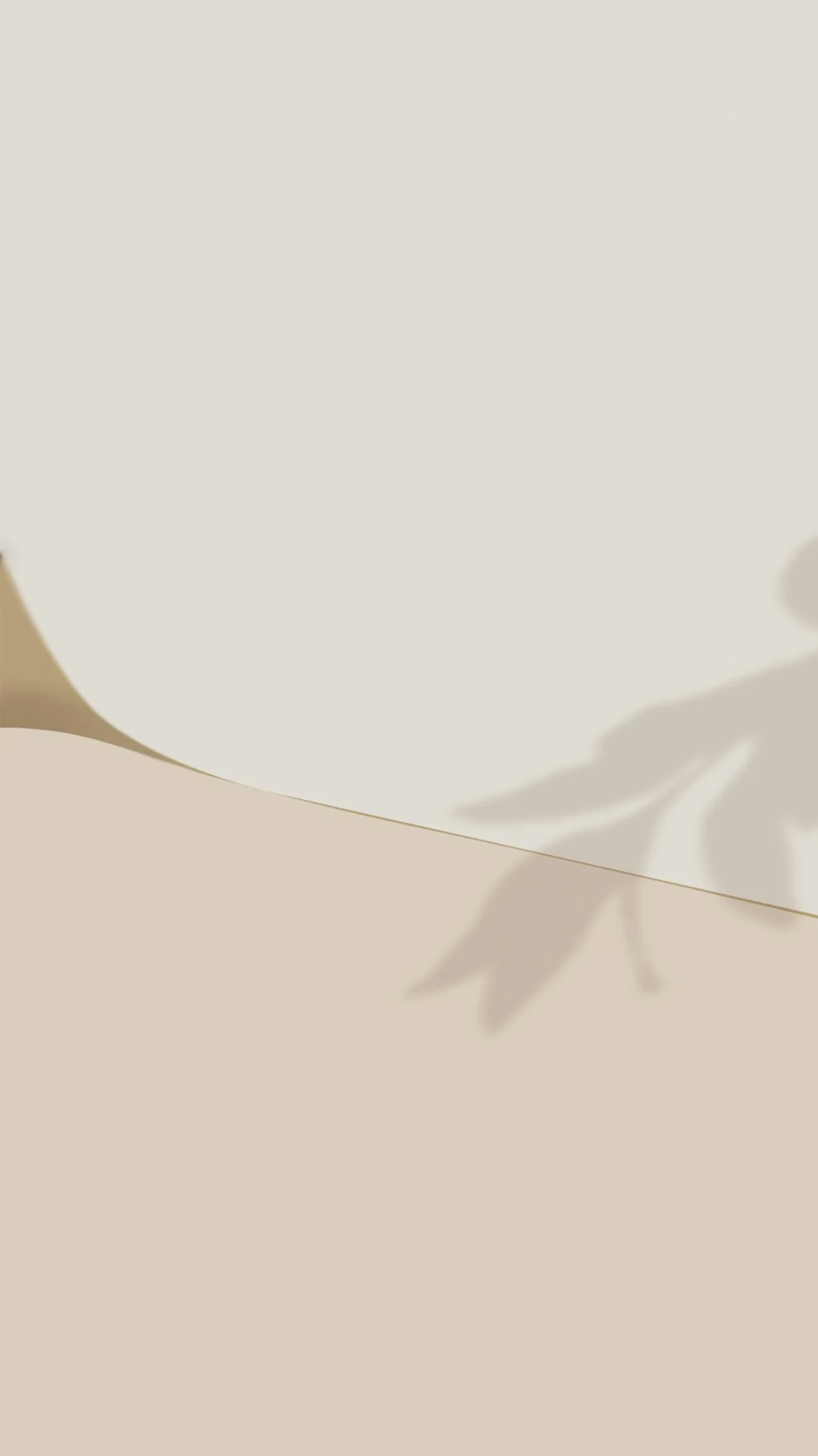 A minimal beige interior in soft daylight.