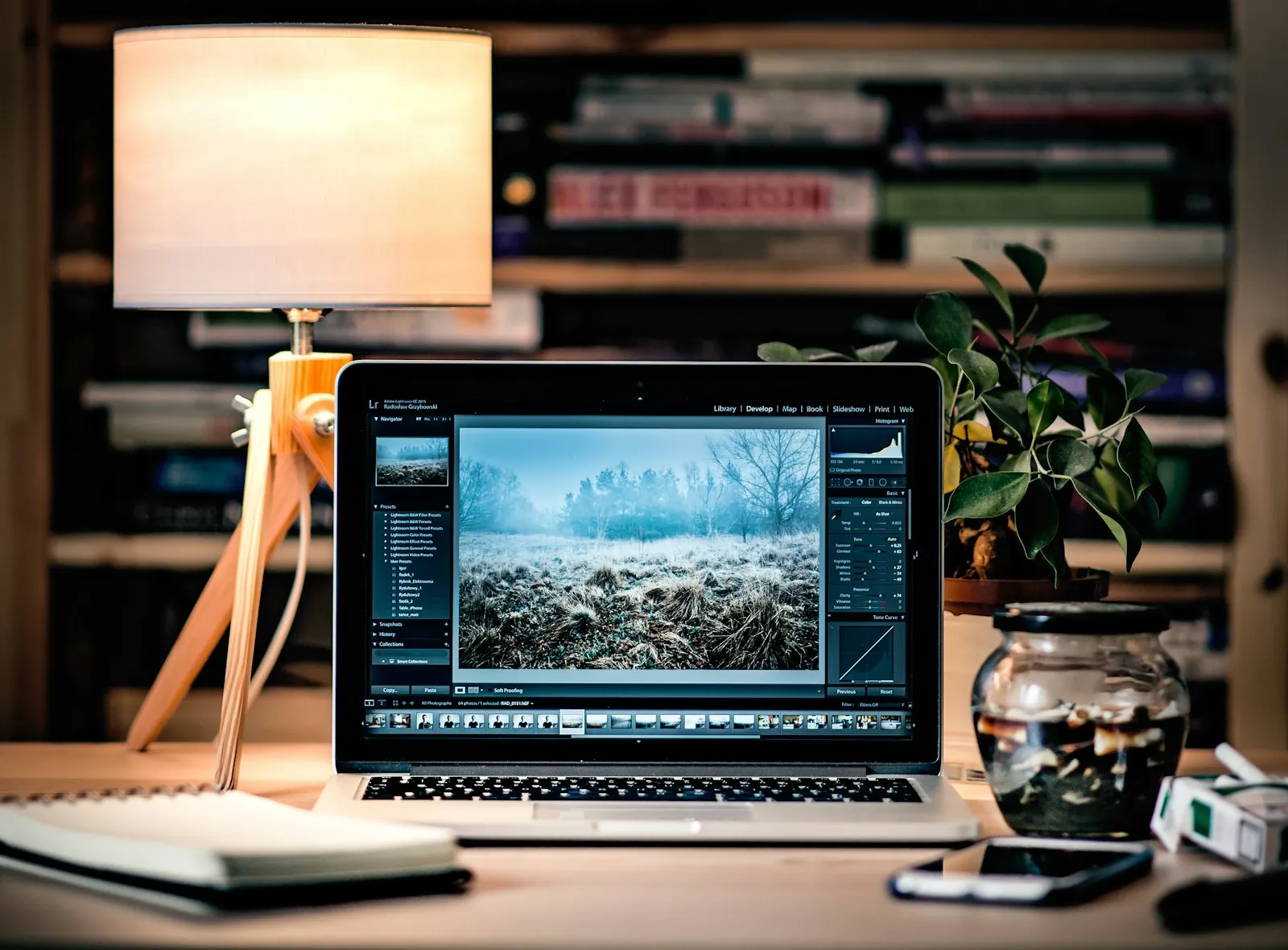 An image being edited on screen, illustrating digital simulation.