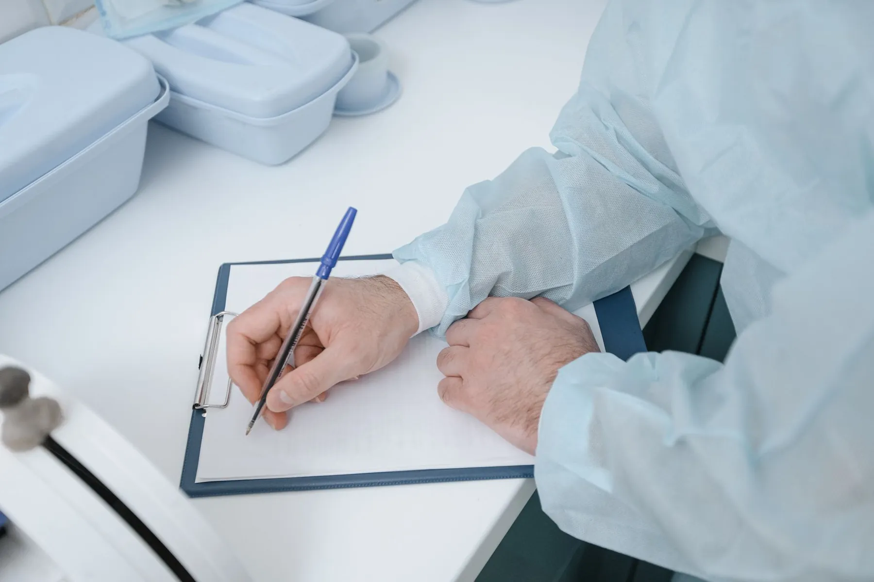 Planning notes on a clipboard, illustrating settling the operation before flights.