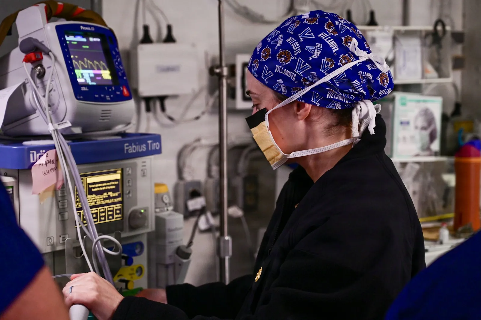 An anaesthetic machine and monitor, illustrating hours under general anaesthesia.