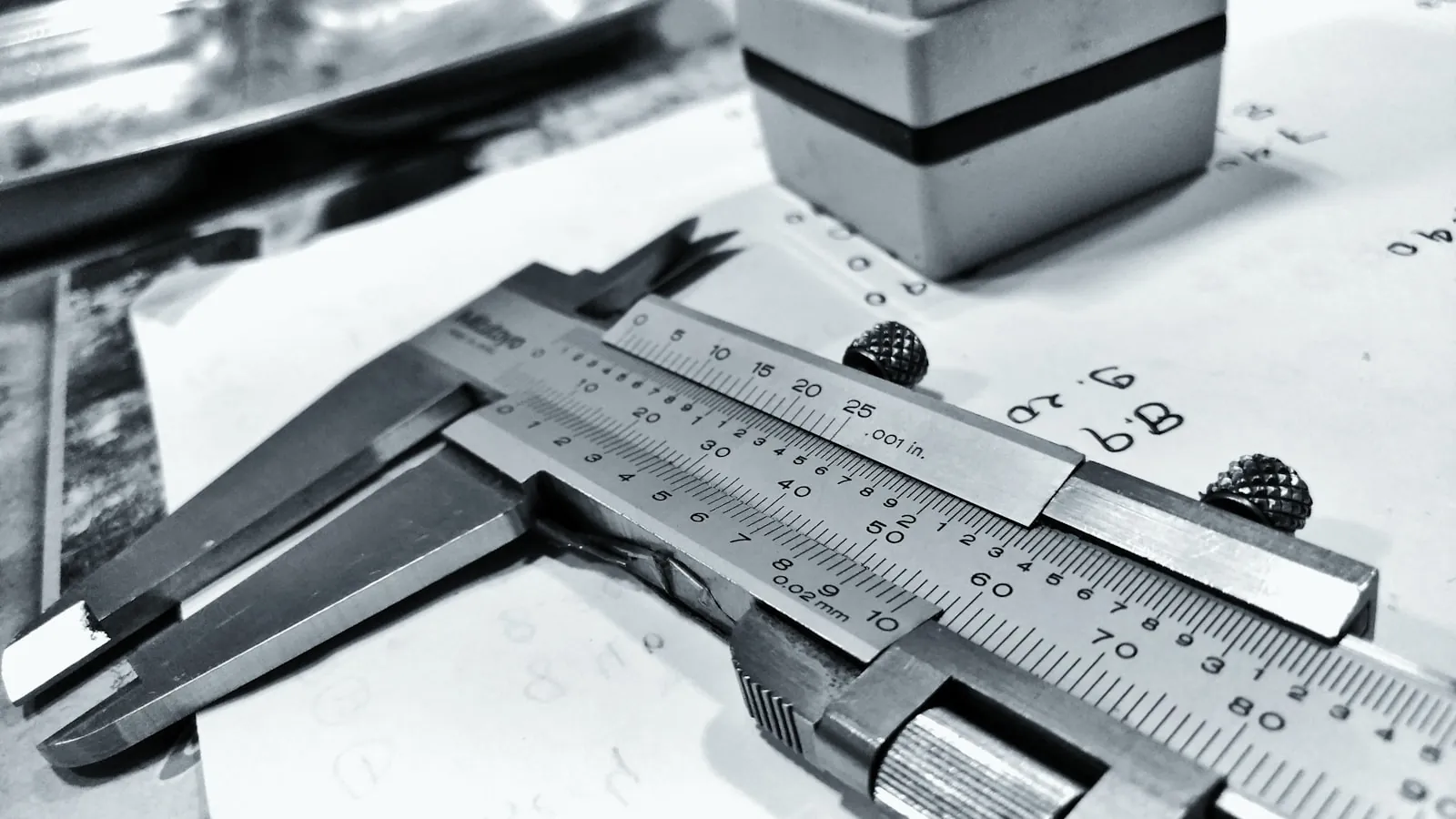 A precision measuring tool, illustrating how little margin eyelid surgery allows.